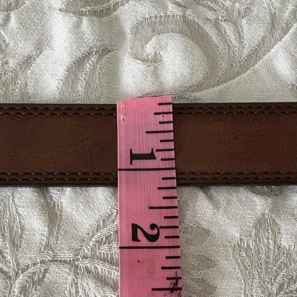 NO Holes Heavy Duty Automatic Buckle Belt Cognac Brown SzS Country Ranch Durable - Picture 9 of 10